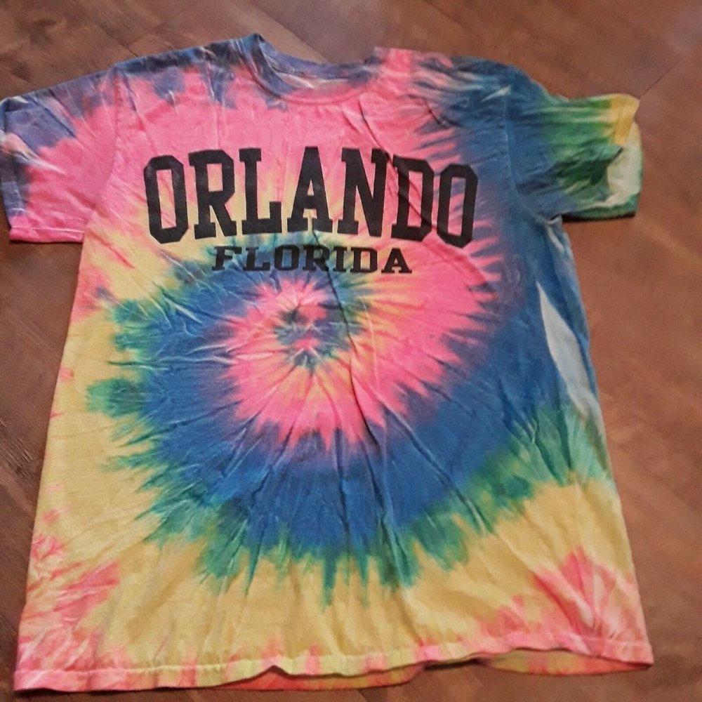 Tie Dye Orlando Florida Men's Blue Pink Green